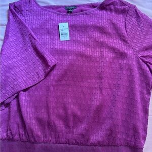 Ann Taylor Factory Pink Textured Blouse